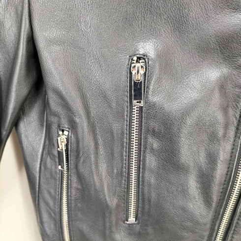 ザラ ZARA ラムレザー ダブルライダースジャケット レディース XS