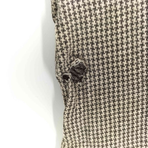 ノーティカ NAUTICA 千鳥格子柄ヘンリーネック ワンポイント刺繍ロングスリーブTシャツ メンズ import:XL