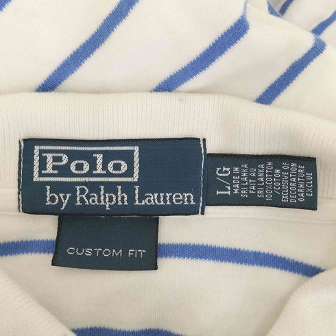 ポロバイラルフローレン Polo by RALPH LAUREN ポニー刺繍 CUSTOM FIT コットンポロシャツ メンズ import:L
