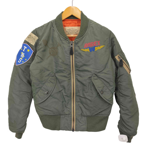 アヴィレックス AVIREX MA-1 PBY-75 バックペイント アラスカワッペン レディース F