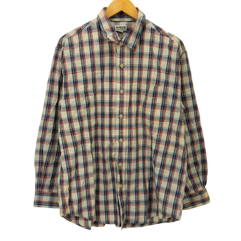 カンサイジーンズ KANSAI JEANS チェック柄コットンL/S シャツ メンズ L