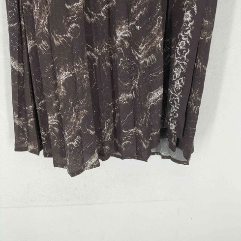 ポンティ PONTI フェルト切替 総柄ラップスカート レディース