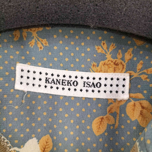 カネコイサオ KANEKO ISAO 花柄 オープンカラー ロングシャツワンピース レディース ONE SIZE