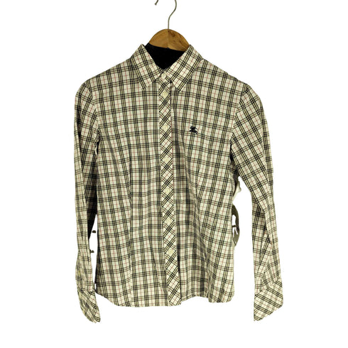 バーバリーブルーレーベル BURBERRY BLUE LABEL ホースロゴ ノバチェック 長袖シャツ レディース 38