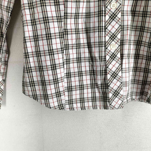 バーバリーブルーレーベル BURBERRY BLUE LABEL ホースロゴ ノバチェック 長袖シャツ レディース 38
