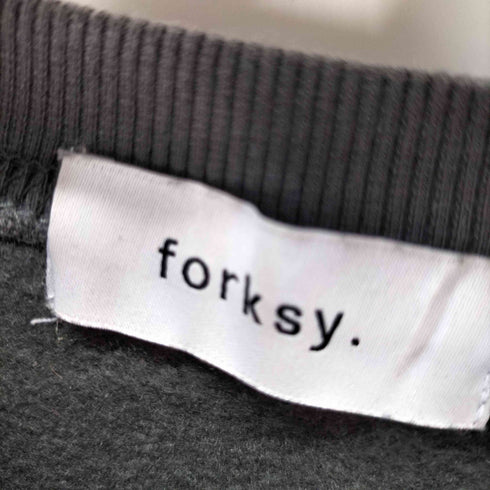 フォルクシー forksy. メロー配色ショートスウェットプルオーバー レディース FREE