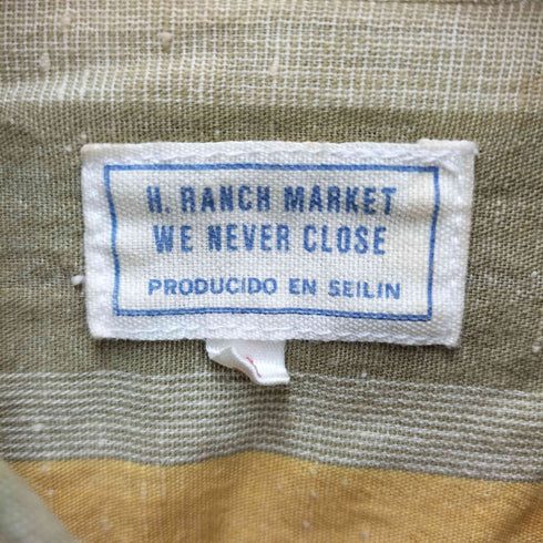 ハリウッドランチマーケット HOLLYWOOD RANCH MARKET ストライプ柄 S/Sシャツ メンズ 2