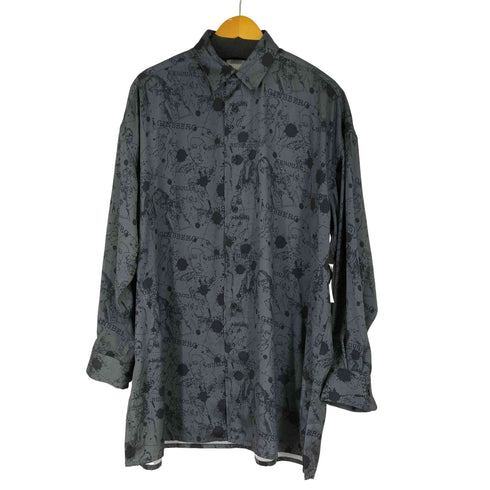 N NUMBER グラフィッククロスビッグシルエットロングシャツ メンズ JPN:3