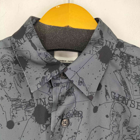 N NUMBER グラフィッククロスビッグシルエットロングシャツ メンズ JPN:3