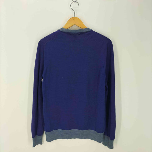 コムデギャルソンシャツ COMME des GARCONS SHIRT メリノウールバイカラーVネックニット メンズ JPN:L