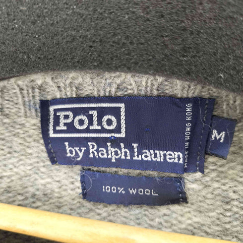 ポロバイラルフローレン Polo by RALPH LAUREN 90S ポニー刺繍 クルーネックウールニット メンズ import:M