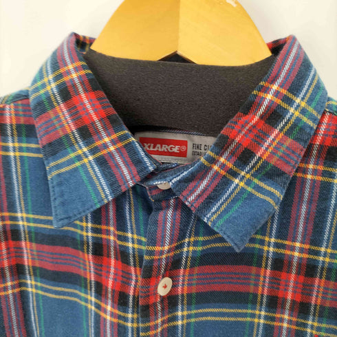 エクストララージ XLARGE ロゴ刺繍チェックシャツ メンズ L