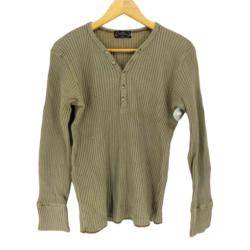 MARQUISTONE ヘンリーネック サーマルワッフルニット シャツ メンズ JPN:M