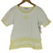 クレージュ courreges フロントロゴ刺繍 リンガーTシャツ レディース JPN:M