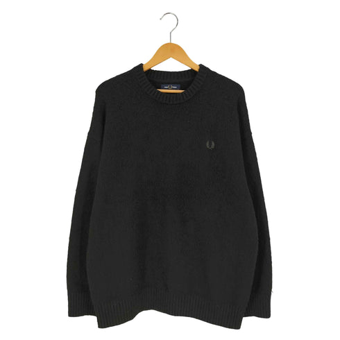 フレッドペリー FRED PERRY 別注 ロゴ刺繍 シャギー クルーネックニット メンズ import:XL