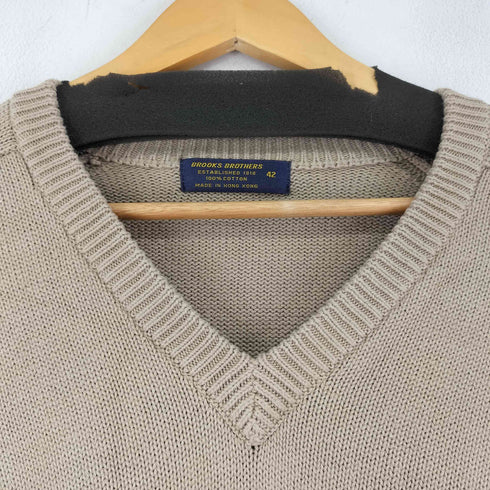 ブルックスブラザーズ BROOKS BROTHERS 80~90s Vネック コットンニット メンズ 42