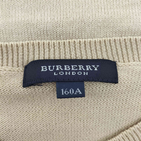 バーバリーロンドン BURBERRY LONDON ロゴ 刺繍 アーガイル柄 コットン ニット レディース 160A