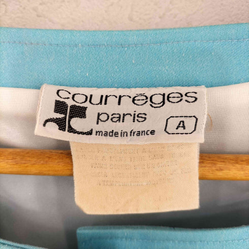 クレージュ courreges MADE IN FRANCE ノーカラージャケット スカート セットアップ riri レディース
