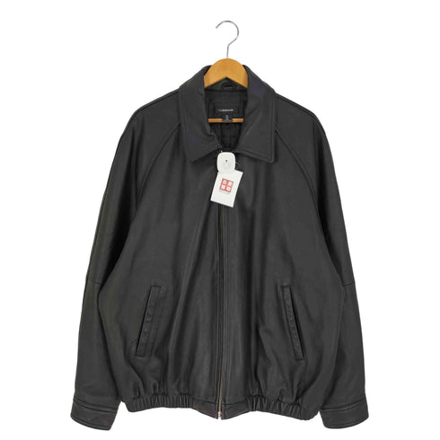 Colebrook 裏地キルティング ラグラン レザージャケット メンズ XXL