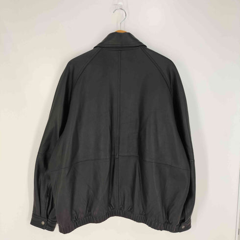 Colebrook 裏地キルティング ラグラン レザージャケット メンズ XXL