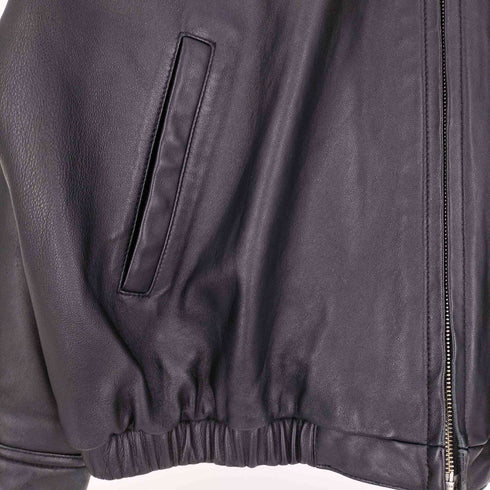 Colebrook 裏地キルティング ラグラン レザージャケット メンズ XXL