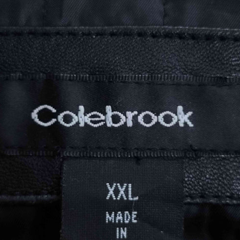Colebrook 裏地キルティング ラグラン レザージャケット メンズ XXL