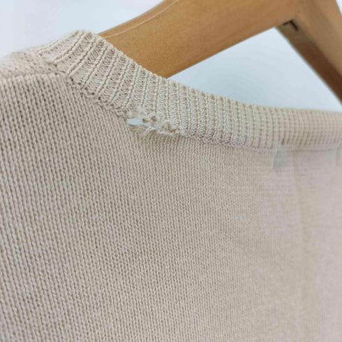 バーバリーロンドン BURBERRY LONDON ロゴ 刺繍 アーガイル柄 コットン ニット カーディガン レディース import:L