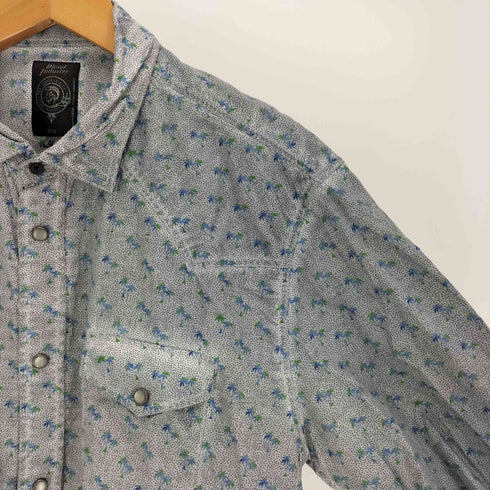 ディーゼル DIESEL ヤシの木柄 製品染め ウエスタン シャツ メンズ import:M