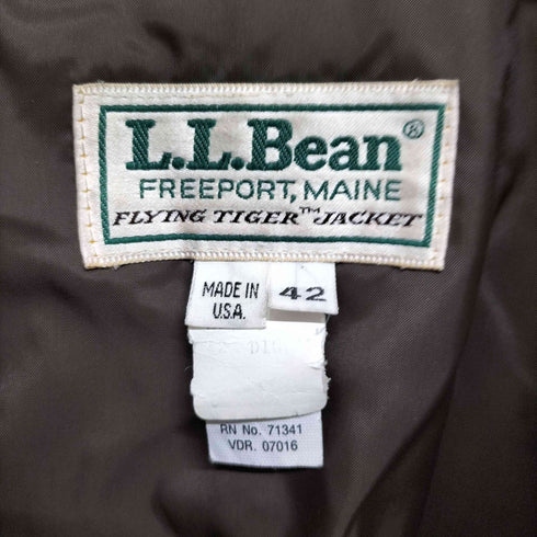 エルエルビーン L.L.Bean 80S USA製 FLYING TIGER JACKET フライング タイガー ジャケット レザー A-2 Thinsulate メンズ US:42