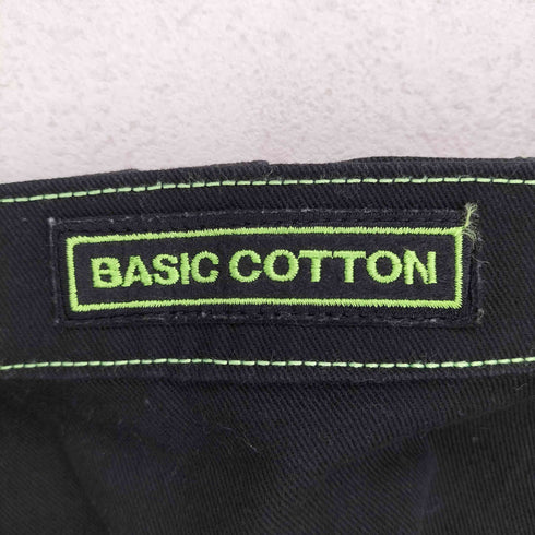 basic cotton カラーステッチ フロントジップデザインスカート レディース