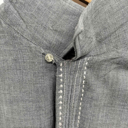 B.V.D 60S CONTINENTALE レーヨン 比翼 ステッチデザイン オープンカラー L/S シャツ メンズ import:L