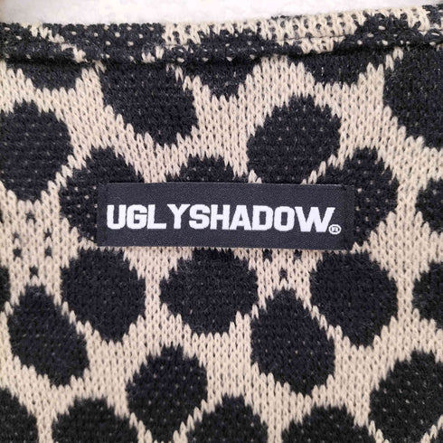UGLY SHADOW 総柄ニットカーディガン レディース
