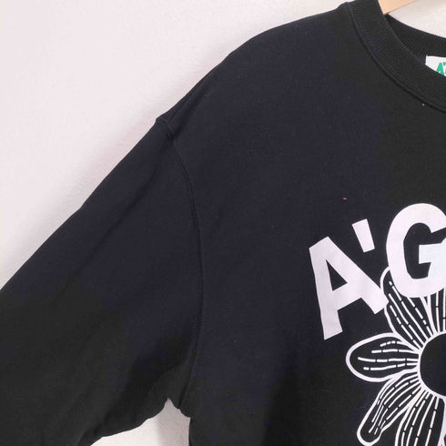 エージェム Agem フラワーキャットプリント クルーネックスウェット メンズ FREE