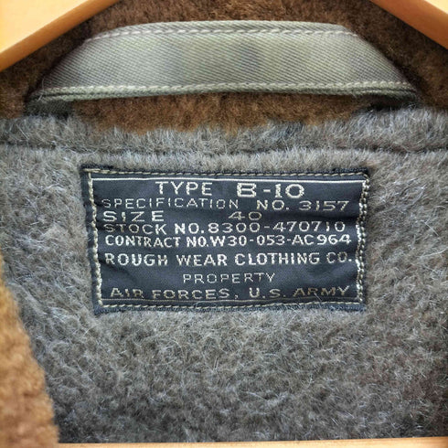 バズリクソンズ BUZZ RICKSONS TYPE B-10 ROUGH WEAR CLOTHING CO. フライトジャケット メンズ 40