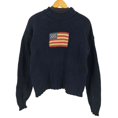 ポロスポーツラルフローレン POLO SPORT RALPH LAUREN 星条旗 フロント刺繍 モックネックニット レディース JPN:L
