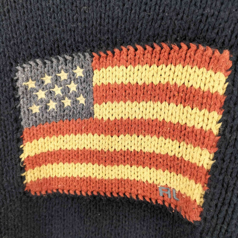 ポロスポーツラルフローレン POLO SPORT RALPH LAUREN 星条旗 フロント刺繍 モックネックニット レディース JPN:L