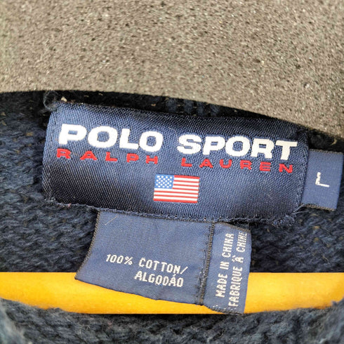 ポロスポーツラルフローレン POLO SPORT RALPH LAUREN 星条旗 フロント刺繍 モックネックニット レディース JPN:L