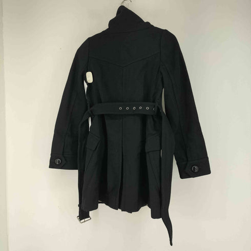 バーバリーブルーレーベル BURBERRY BLUE LABEL 裏地ノバチェック ベルテッド ウールコート レディース 36