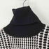 ELISABETTA FRANCHI 千鳥格子 ハイネック半袖ニット レディース 42