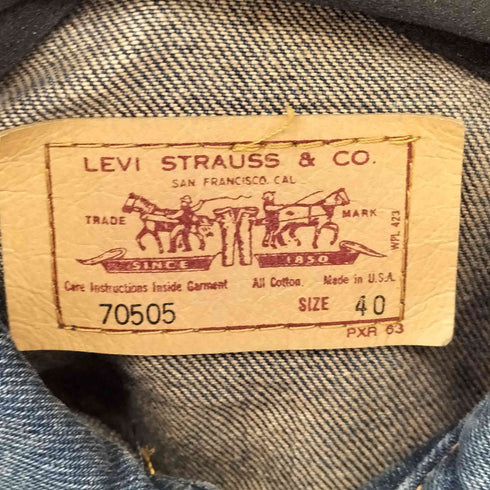 リーバイス Levis 90s USA製 70505 刻印715 4th デニムトラッカージャケット メンズ 40