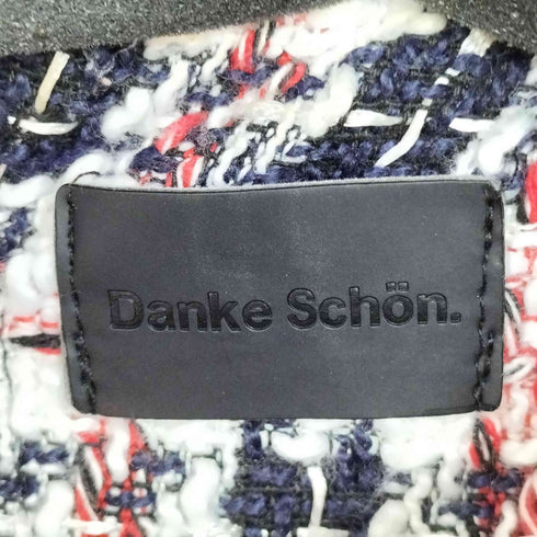 ダンケシェーン Danke Schon ネックスリットツイードチェックシャツ メンズ FREE