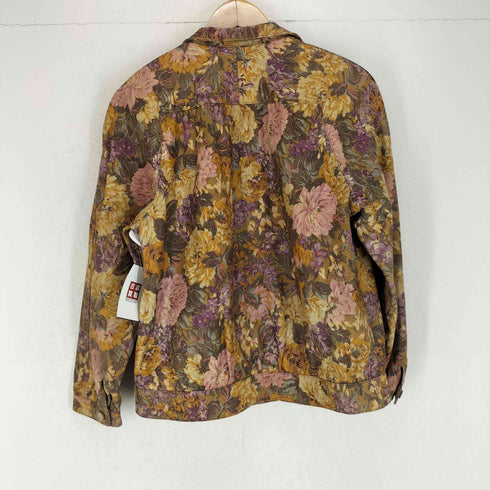 PELLE PIACERE ボタニカル柄レザージャケット レディース