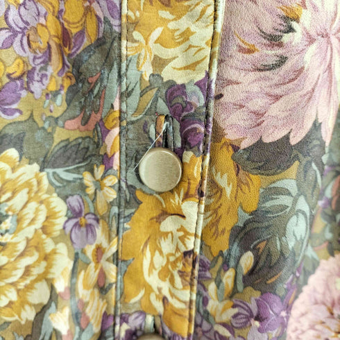 PELLE PIACERE ボタニカル柄レザージャケット レディース
