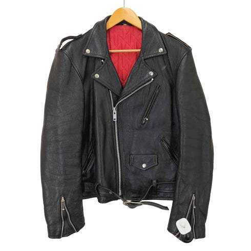リアルレザー Real Leather echtes lederイングランド製 ダブルレザーライダースジャケット メンズ 40