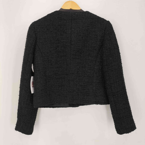 ザラ ZARA ノーカラーツイードジャケット レディース import:XS