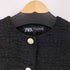 ザラ ZARA ノーカラーツイードジャケット レディース import:XS