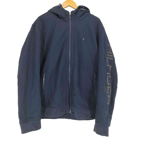 トミーヒルフィガー TOMMY HILFIGER 袖プリントファーフーディージャケット メンズ