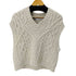 ザラ ZARA ケーブル編みニットベスト レディース import:M