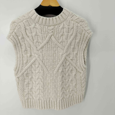 ザラ ZARA ケーブル編みニットベスト レディース import:M