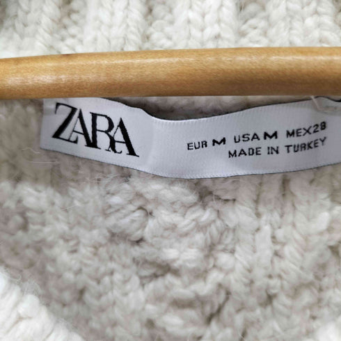 ザラ ZARA ケーブル編みニットベスト レディース import:M